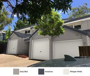colour mark-up on photo of property
